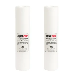2 Cartouches Spun Lisses pour osmoseur/purificateur d’eau – 10 microns 9″3/4